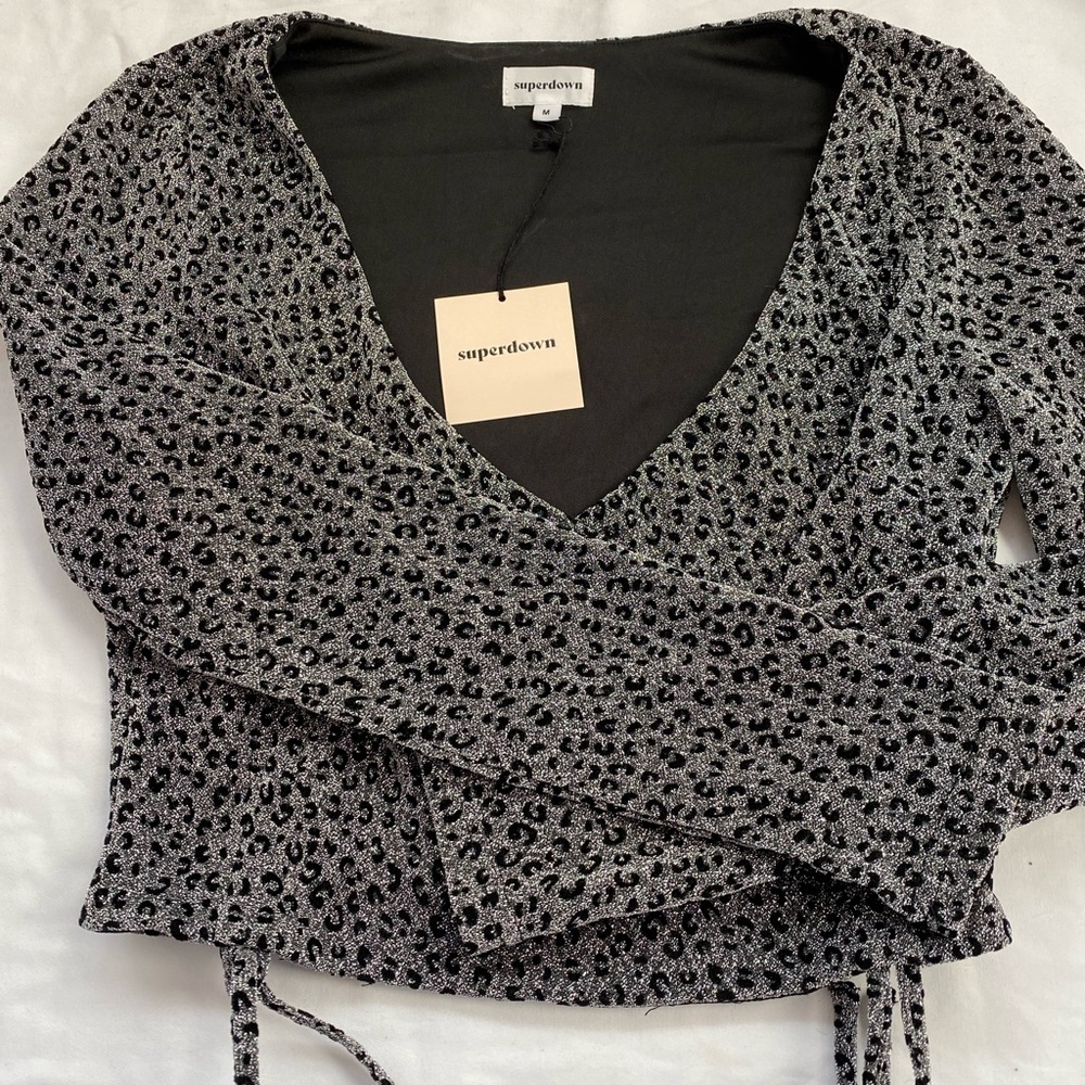 Superdown cheetah print top